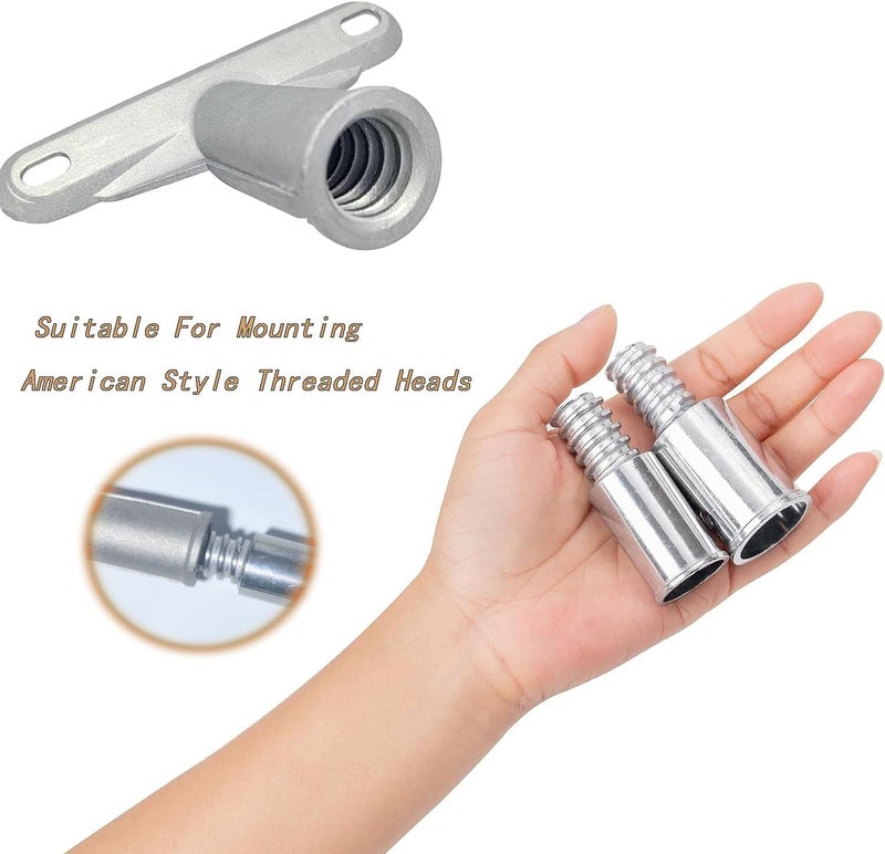 LeapMars Broom Handle Bracket,5mm Thickness Deck Brush Accessories,Aluminum One-Piece Casting Metal Brackets,Broom Bracket for American Style Threadedd - Image 1